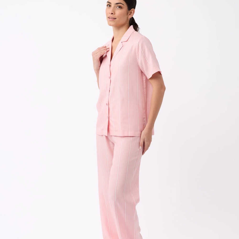 Cozy Earth Pink Striped Pajama Set